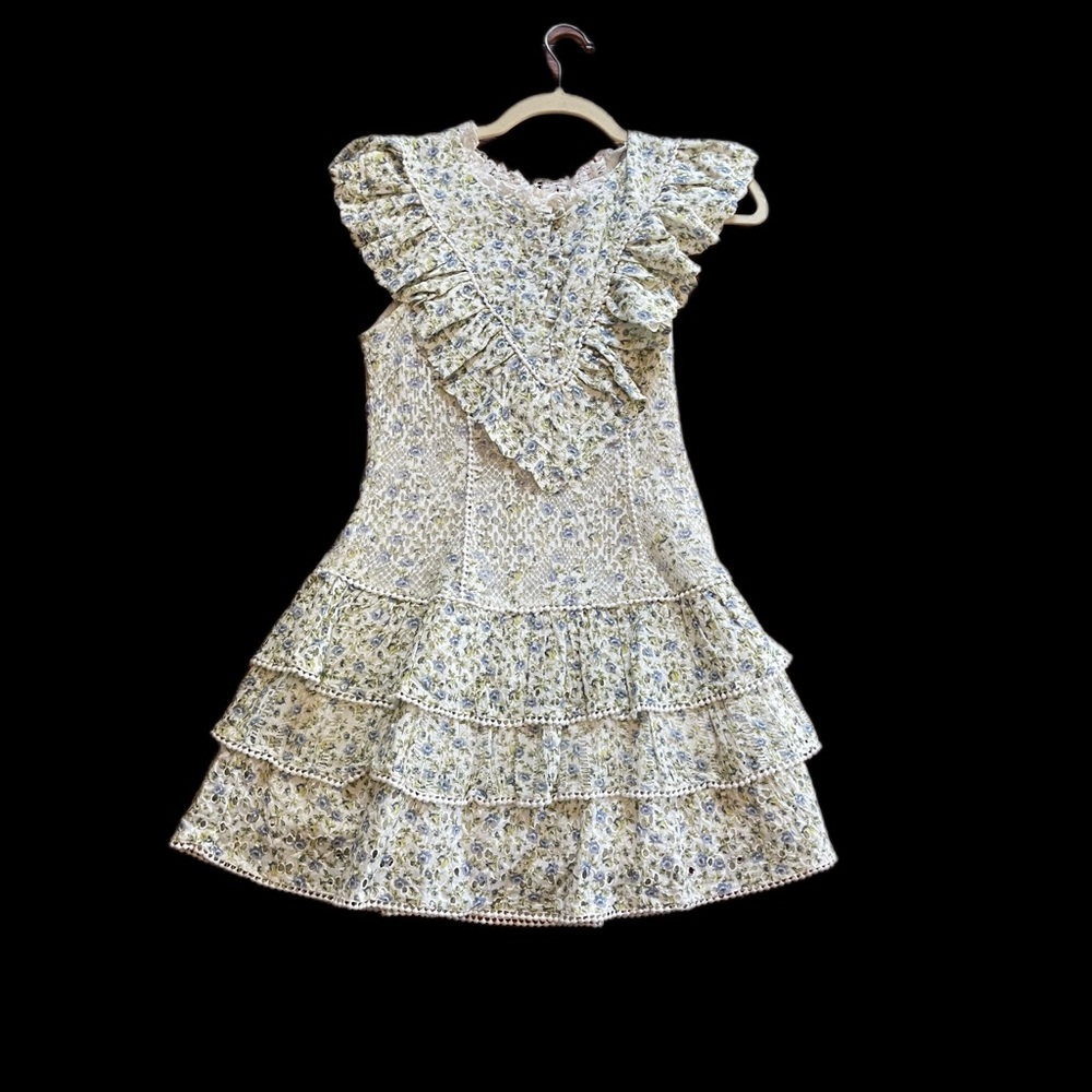 LoveShackFancy Lunetta Dress in White Garden Stream - new, never worn, with tags